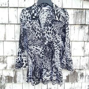 Fashion Bug Stretch Button Down Blouse